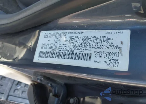 2003 Toyota 4Runner Sr5 V8 from USA, damaged, VIN JTEBT14R830015358